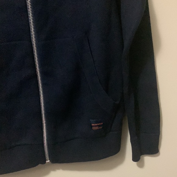 Jack & Jones Navy Knit Bomber Cardigan - Picture 7 of 7